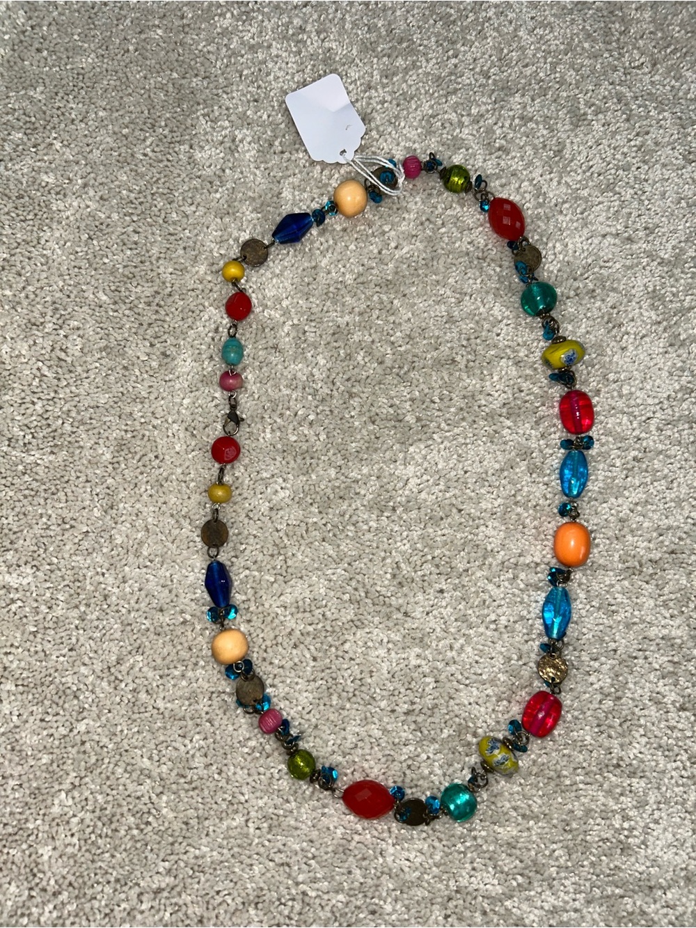 Multicolor Beaded Necklace - Vibrant Mixed Colors